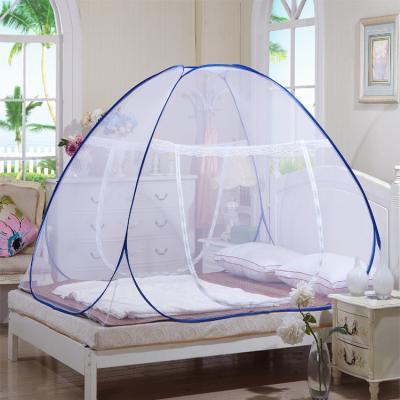 China LLIN Suitable for indoor and outdoor use portable bed with high frame yurt foldable zipper mosquito net for sale