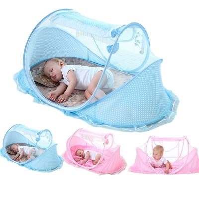 China LLIN No installation of fall-proof yurt portable folding crib mosquito net for sale