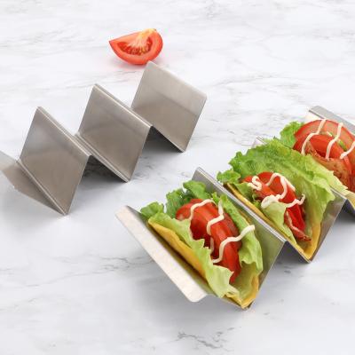 China Bohemian RTT Healthy Material W Stainless Steel Taco Tray Rack for Kitchen for sale