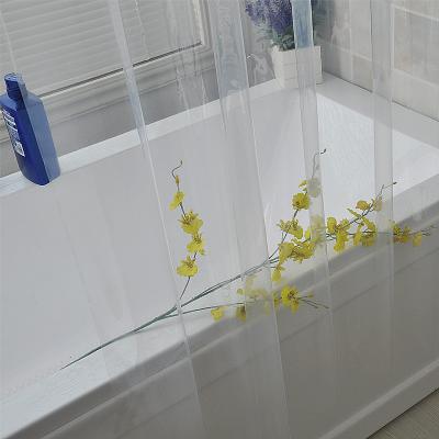 China Stocked Transparent waterproof can add magnet peva thickened curtain hotel shower curtain for sale