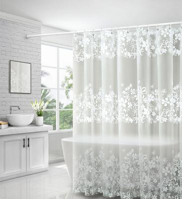 China Stocked Anti-mold thickening peva bathroom waterproof shower curtain for sale