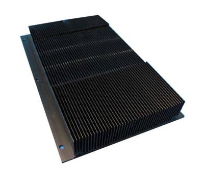 China Large Aluminum Radiator 250mm Extrusion Radiator With Anodic Oxidation In Black for sale