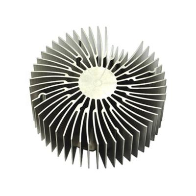 China Custom Heat Sink Round Shape LED Light Aluminum Extrusion Heat Sink for sale