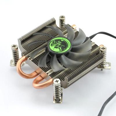 China Ultra Thin Computer Case CPU Cooler with 2 heatpipe for Intel Mini-ITX for sale