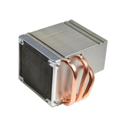 China Electrical Equipment Zippered Fin Aluminum Heatsink With Copper Heat Pipe for sale