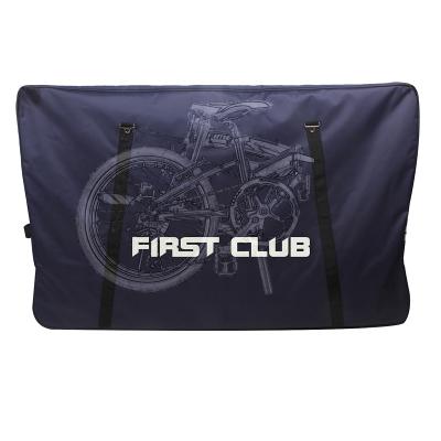 China 300D Polyester Large Padded Bicycle Carry Bag X Bike Travel Bag With Wheels for sale