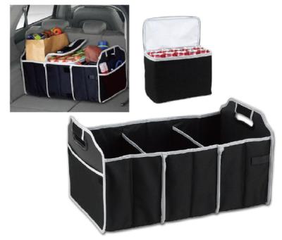 China 600D Polyester/PVC 170T PU Folding Car Trunk Organizer With Cooler for sale