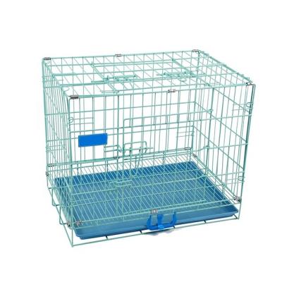 China Folding Kennel Stocked Mesh Dog Cage Pet Cage Large Collapsible Metal Dog Cage for sale