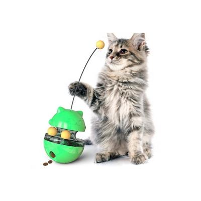 China Educational Tumbler Stocked Cat Toy Pet Supplies Funny Pet Training Tool Cat Leaking Food Ball Toy for sale