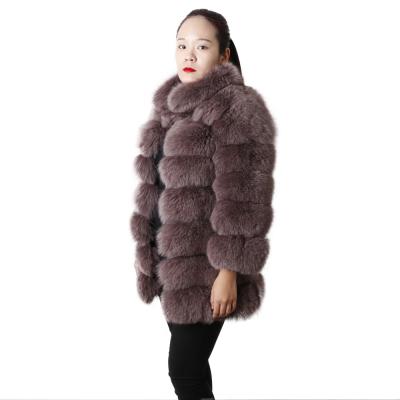 China Sustainable Fur Fashions Women Winter Coat Apparel Real Fox Fur Jackets Genuine Natural Fur Coat for sale