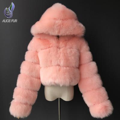 China Winter Multi Color Soft Short Real Fur Coat Women Faux Fur Long Lasting Hot Selling Jacket for sale