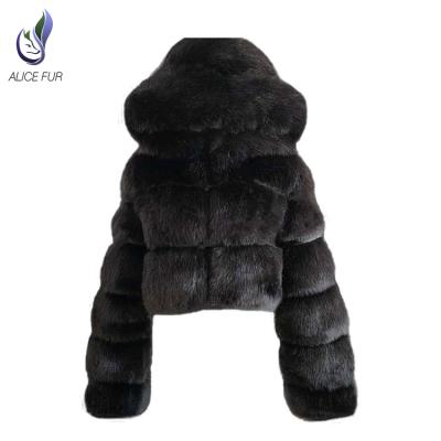 China China Manufacturer Custom Made Winter Viable Warm Women Plus Size Hooded Faux Fur Coat for sale