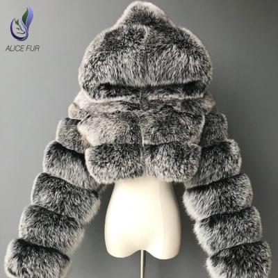 China Viable Factory Winter Fur Hooded Coat Custom Women Plus Size Short Faux Fur Coat for sale