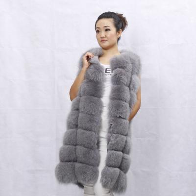 China Button/Leather Thick/Warm/Covered Between Furs Supplier Style Winter Russian Fox Fur Vest For Women for sale