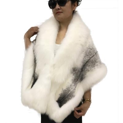 China Real Fur Cape Winter Scarf Or Shawl Women Fashion Real Fox Fur Mink Luxury Balanced Poncho For Party for sale