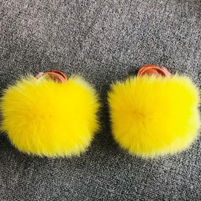 China Dropshipping Lightweight Single Child Wholesale Lightweight PVC Baby Toddler Infant Mom and Girl Fur Slipper Fluffy Furry Sandals Slippers for sale