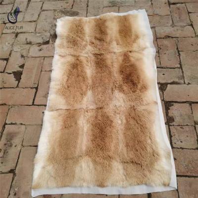 China New Design Eco-friendly True Color Factory Supply Natural Genuine Rabbit Fur Blanket for sale