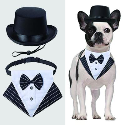 China Sustainable Manufacturer For Dog Birthday Graduation Activity Decoration Top Hat with Bowtie Pet Dress-up Set for sale