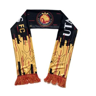 China Medium Custom Both Sides Printed Football Soccer World Match Fan Scarves Sports Fans Scarf for sale