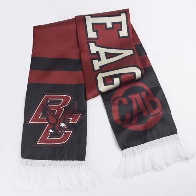 China Medium Custom Your Own Logo Printed Football Soccer World Team Fan Scarves Sports Fans Scarf for sale