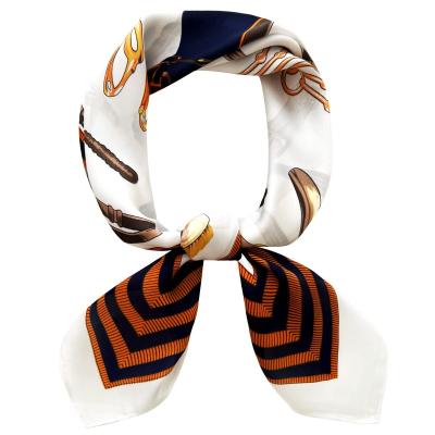 China Football Match New Design Two Color Mixture Winter Scarf For Women Outdoor Party Decoration Silk Scarf for sale