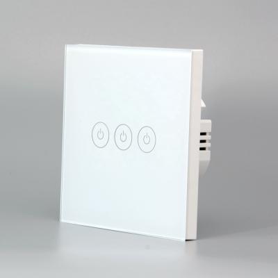 China PC UL94V-0 + X713U Tempered Glass Tuya Smart Zigbee EU Standard Lamp Switch for sale