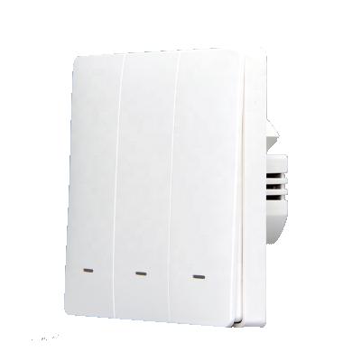 China Hot Selling PC UL94V-0 Lerlink Item X713A 3gang Knob EU Tuya Zigbee Lamp Switch Standard White, Silver, Grey, Gold Color Available for sale