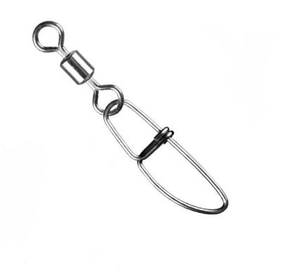 China Stainless Steel Rolling Swivel With Insurance Snap Fishing Tackle Wholesale Fishing Tackle for sale