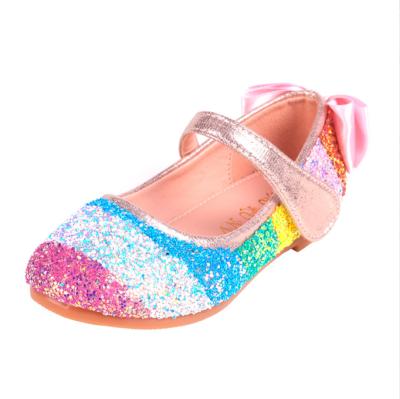 China Girls Stylish Kids Shoes Breathable Girls 2022 Soft Unique Girls Princess Party Sandals For Toddler Crystal Rhinestone Kids Rainbow Mary Jane for sale