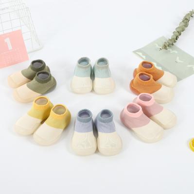 China Printed Baby Sock Shoes Comfortable Lightweight Non Slip Infant Newborn Baby Toddler First-Walk Boys Girls Soft Kids Cute Sock Shoes for sale