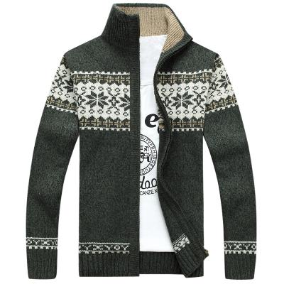 China Wholesale 2021 Christmas Blue Nordic Thick Yarn Anti-wrinkle Literature Men's Cardigan Jacket Coat for sale