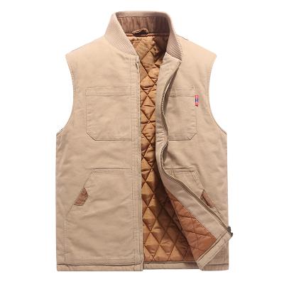 China fabric/Anti-wrinkle and skin-friendly and shape soft retention/durable and washable/thermal storage to keep warm/lightweight and fluffy/the original material/concise collar/outer sleeveless jacket cotton vest comfortable casual thick coats Custom Logo Anti-Theft Vest Mens Inside Pocket Holder Edge / Collar for sale