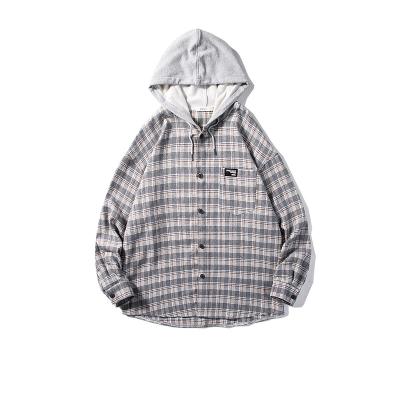 China Custom made hoodies men hoodies cotton anti-pilling flannel pure casual plaid hoodie men pullover for sale