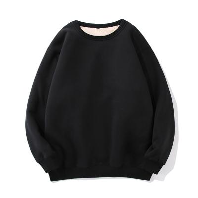 China Anti-pilling Casual Solid Crewneck Sweatshirt Long Sleeve Thicken Fleece Mens Clothing Sweatshirt for sale