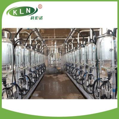 China Automatic glass milk suction pot fish-bone milking parlor for cow for sale