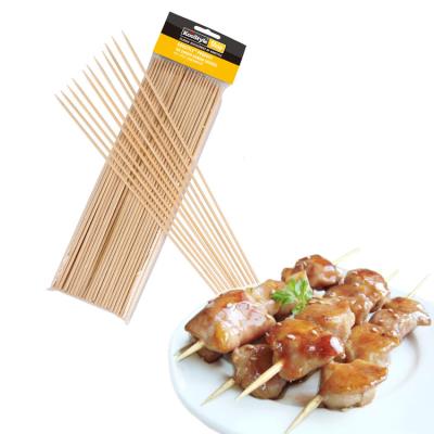 China 2021 hot sale easily cleaned bamboo stick skewer bamboo barbecue skewer 15cm 20cm 25cm 30cm for sale