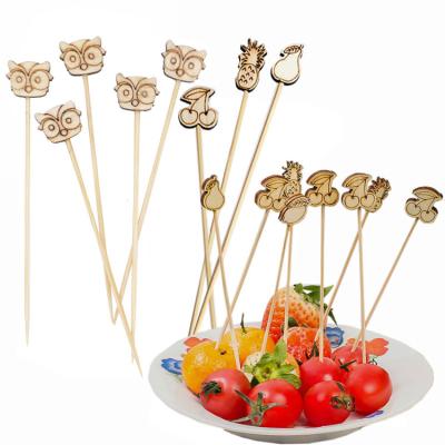 China Decoration Custom Wooden Pick For Fruit Pick Party Picks Parasol for sale