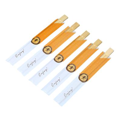 China Disposable Disposable Twin Chopsticks Bamboo Custom Printed Individually Paper Wrapped Sushi Chopsticks for sale