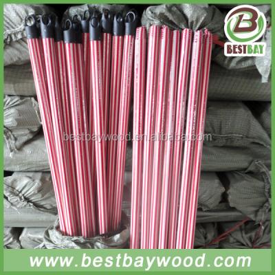 China Various Plastic Hangers PVC Coated Wooden Stick / Plastic Broom Handle for sale