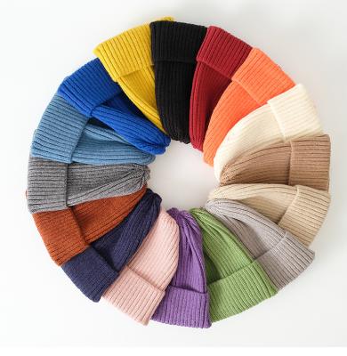 China Wholesale Custom Logo Recycled Yarn Acrylic Warm Single Hat Fisherman Unisex Sport COMMON Warm Winter Long Ribbed Cuff Knit Beanie for sale