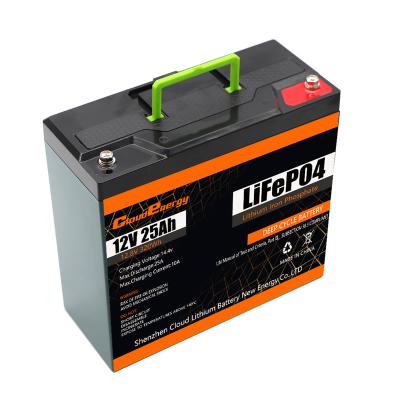 China Toys OEM Logo 12.8V 25Ah LiFePO4 Battery Front Terminal Battery for sale