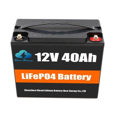 China Home Appliances 12V40AH Phosphate Lifepo4 Battery BMS 12V IP61 12V40A Lifepo4 Battery Pack for sale