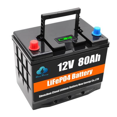 China Home Appliances 12V80AH Phosphate Lifepo4 Battery BMS 12V IP61 12V80A Lifepo4 Battery Pack for sale