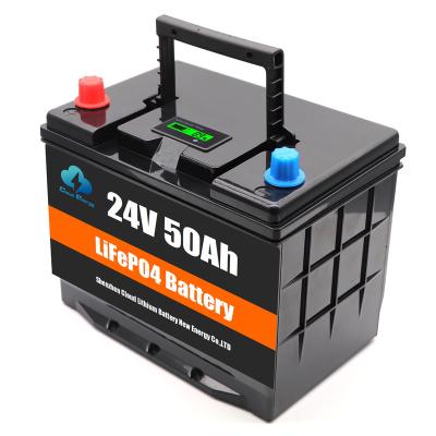 China Rechargeable Toys High Deep Cycle 24V 50Ah 100Ah 150Ah LiFePO4 Batteries for sale