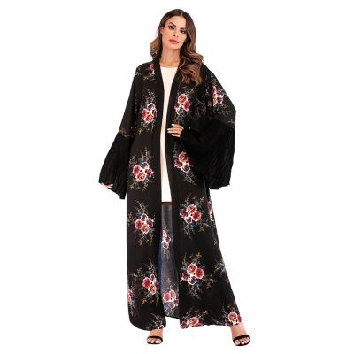 China Viable fast sell blazers ladies women dress rose print arabic dress women front clothin wholesale open abaya women maxi dresses for sale