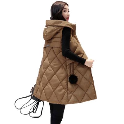 China Waterproof Fashion Big Pocket Autumn Crop Stripper Jacket Parkas Women Loungewear Sleeveless Hooded Jacket for sale