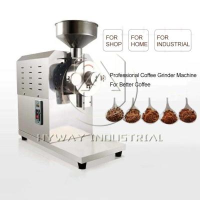 China Large capacity stainless steel coffee grinding machine outdoor industrial coffee grinder with big hopper HY-40kg for sale