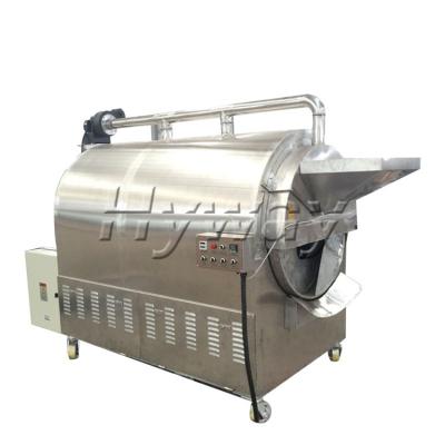 China Beverage Plant 50Kg/Hour Cocoa Bean Nut Roasting Machine Lpg Style Peanut Roaster Machine for sale