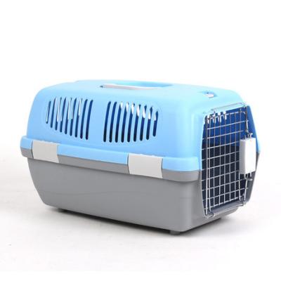 China Large Breathable Cheap Portable Cat Car Seat Pet Carrier Dog Cat Airplane Ttransport Box Outdoor Pet Cage for sale