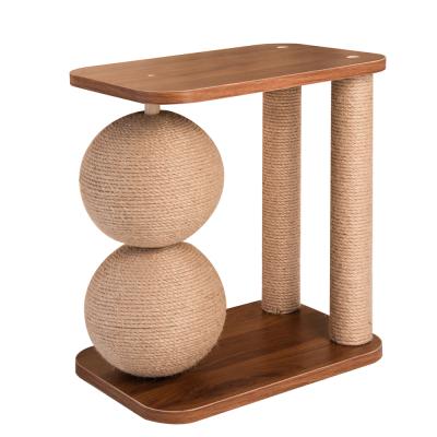 China Cat Scratching Post Custom Made High Quality Wooden Scratching Post Breathable For Cats Cherry for sale